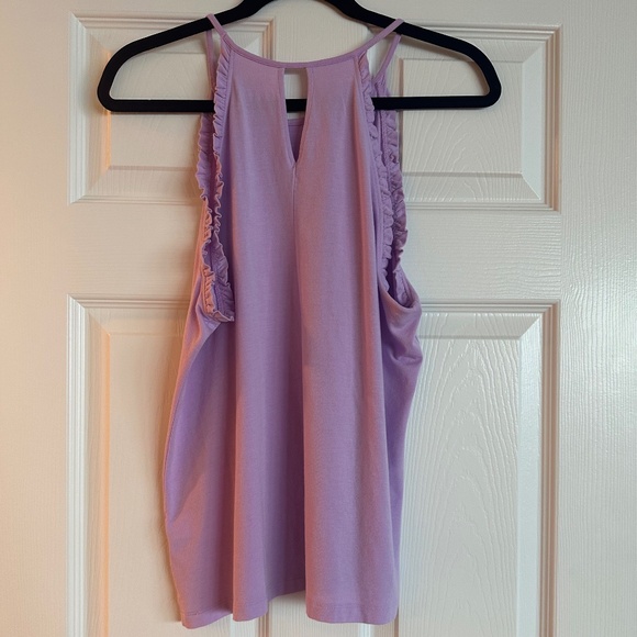 Lilly Pulitzer Purple Ruffle Tank Size Large - Picture 2 of 4